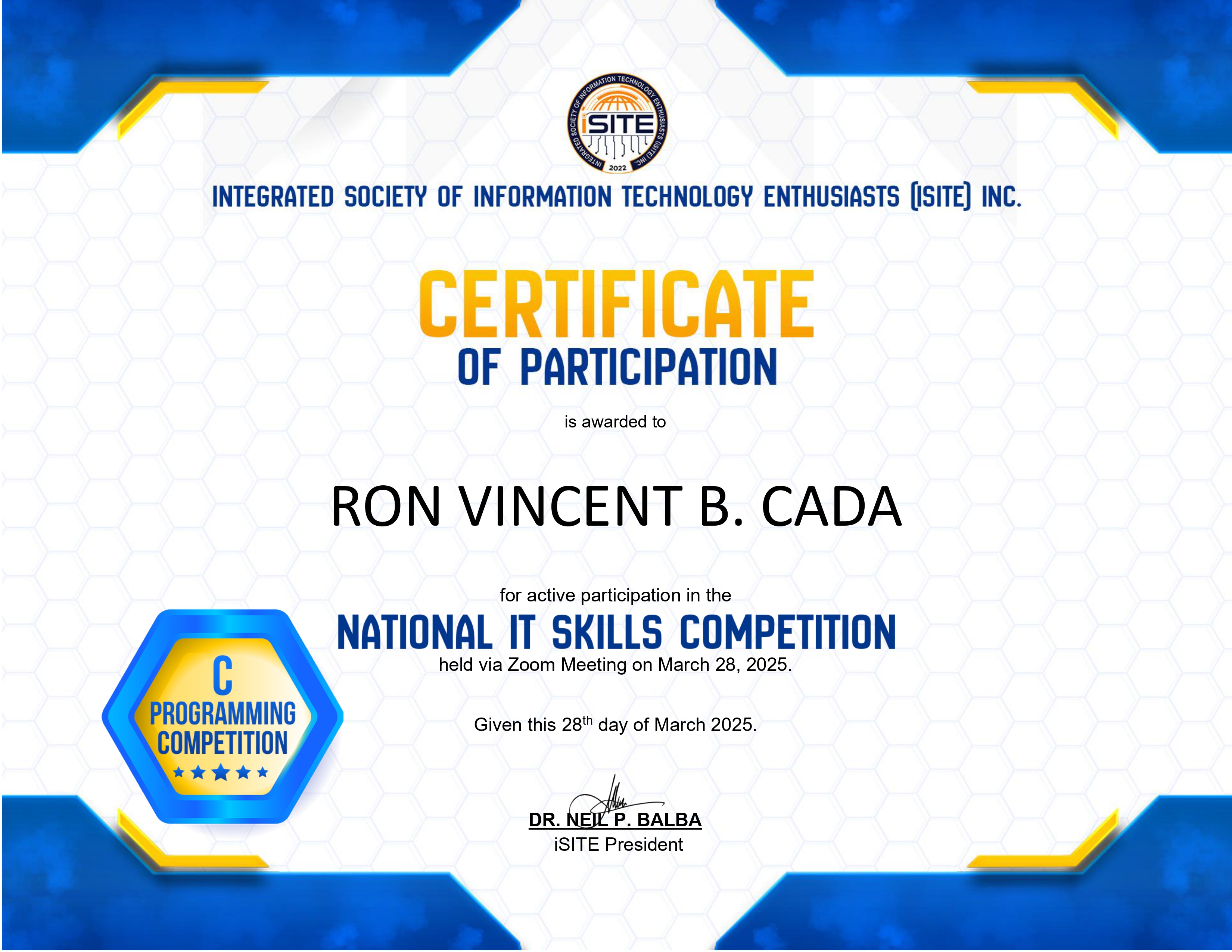 ISITE National IT Skills Competition 2025