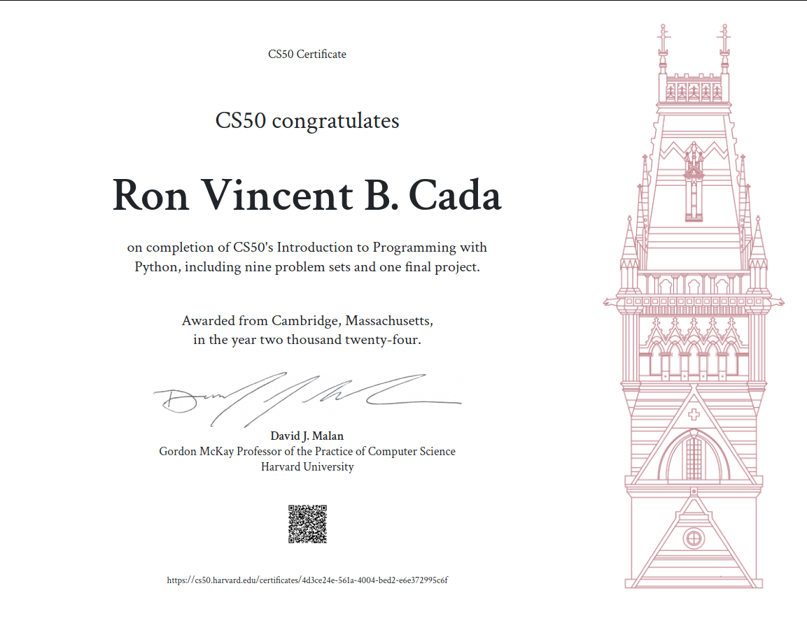 CS50's Introduction to Programming with Python