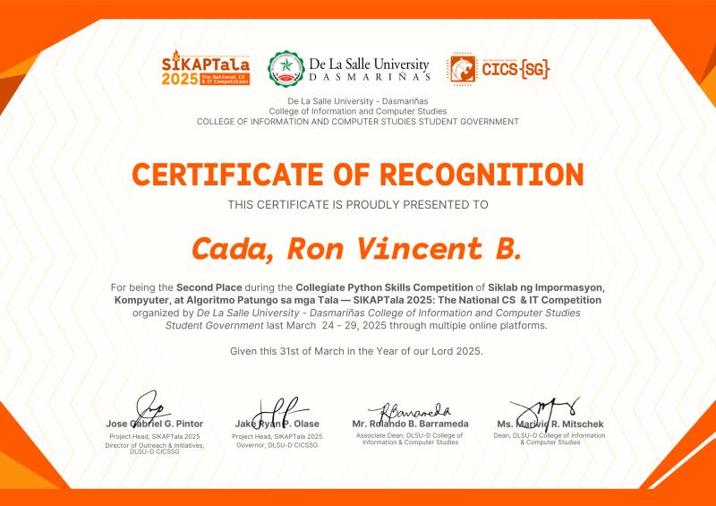 SikapTala: The National CS & IT Skills Competition